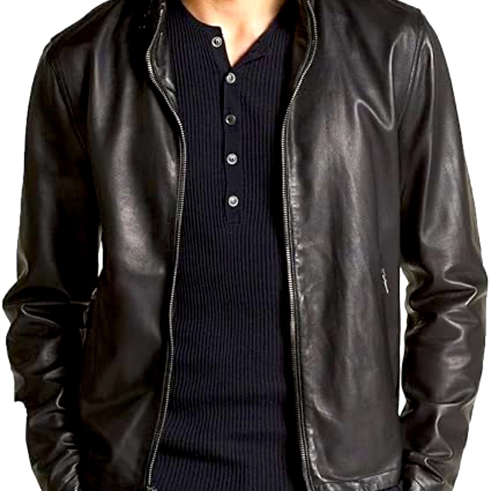 Rosleen Black Leather Jacket-Size XL